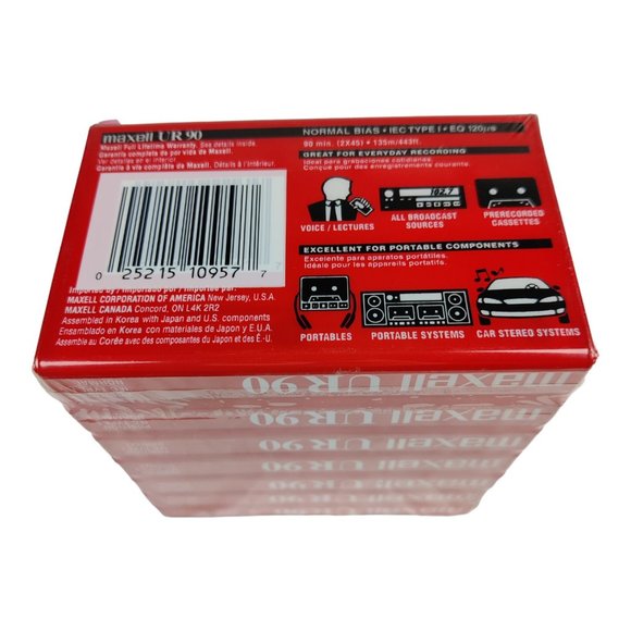 VTG Bundle of 17 Sealed Blank Audio Cassette Tapes Assorted Brands Radio Shack - Picture 3 of 10